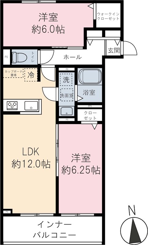 （仮称）新町6丁目パレス 間取り
