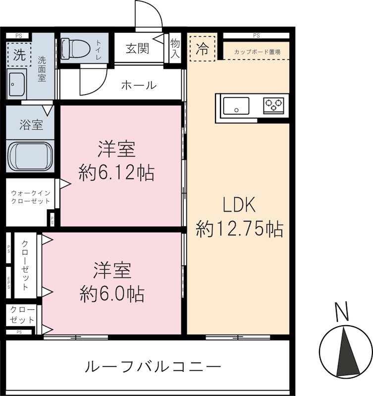 （仮称）新町6丁目パレス 間取り
