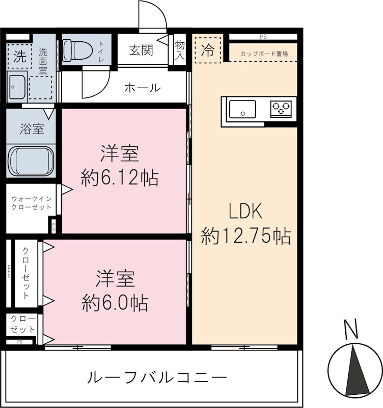 （仮称）新町6丁目パレス 間取り