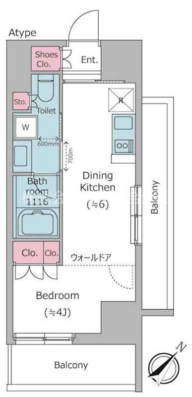 レジディア都立大 間取り