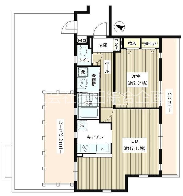 洗足第2マンション 間取り図