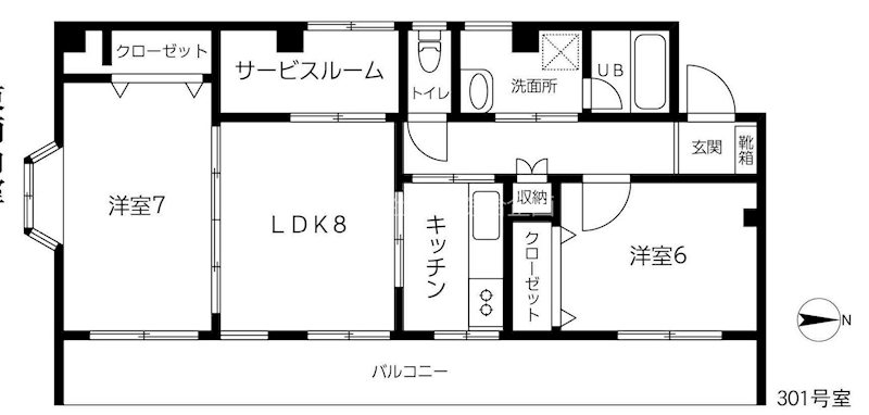 グランディール深沢 301号室 間取り