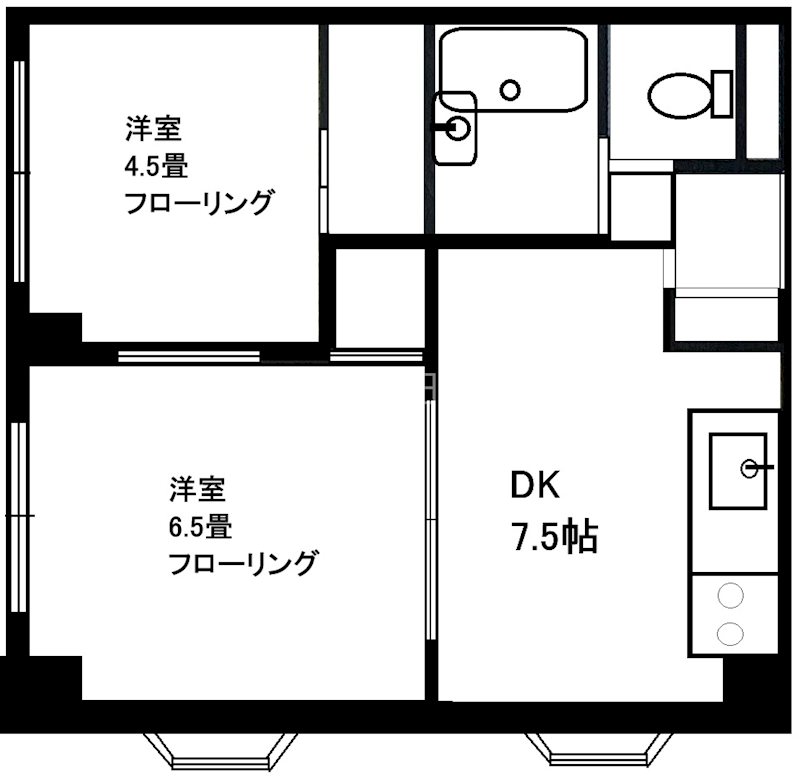 クレスト自由が丘 101号室 間取り