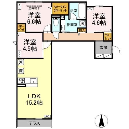 D-comodo小金井貫井北町 間取り