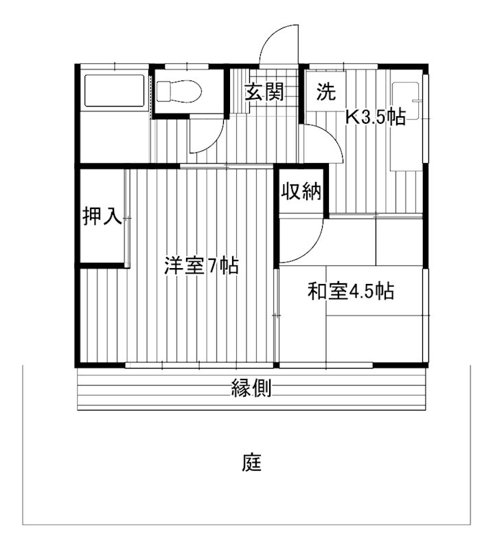 青柳平屋⑦ 間取り