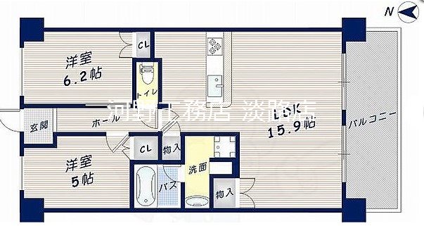 シャルマンフジスマート吉田駅前ステーションブライト 1004号室 間取り