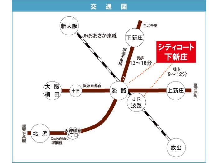 UR シティーコート下新庄 玄関