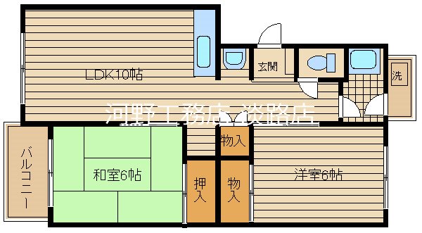 都島ｺｰﾎﾟ 間取り図