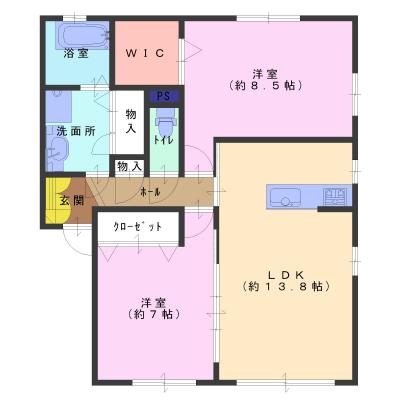 CASA桃山 202号室 間取り