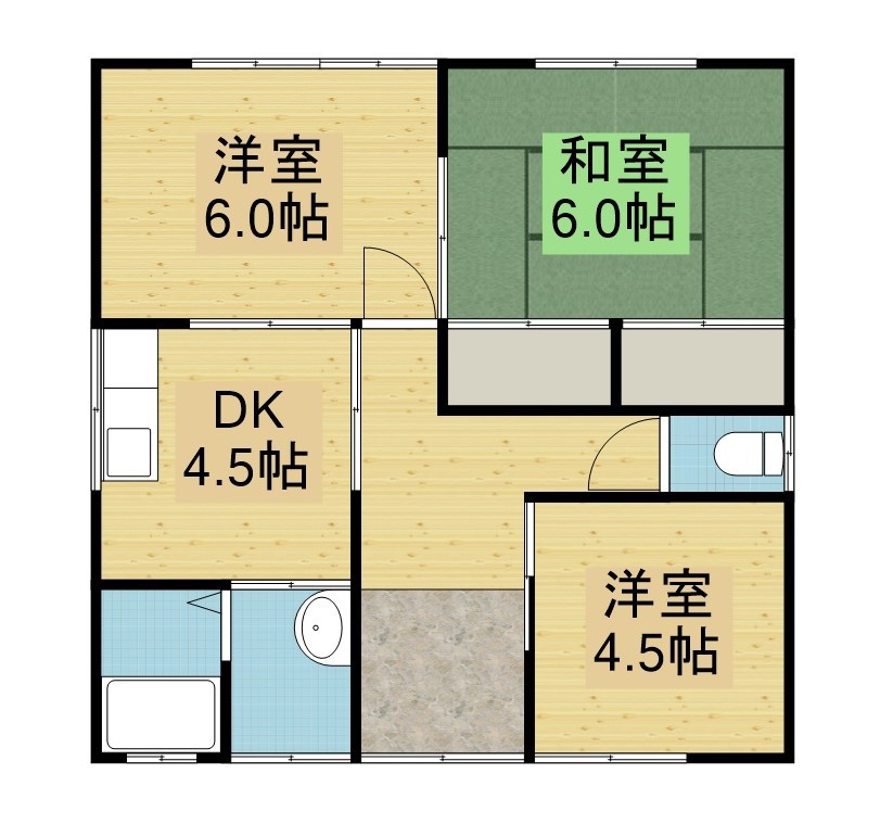 茂内貸家 間取り