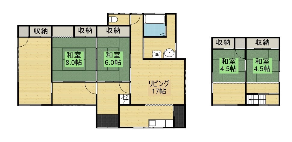 八橋本町６丁目貸家 間取り