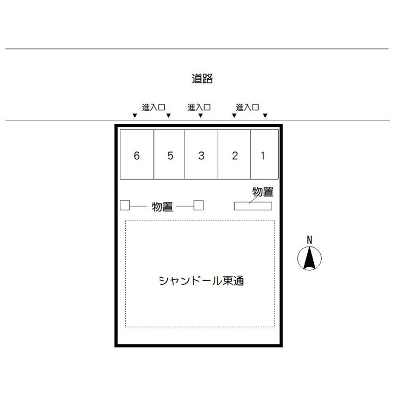 シャンドール東通 地図（共通）
