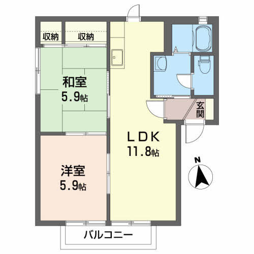 エヴァーグリーンＣ 間取り