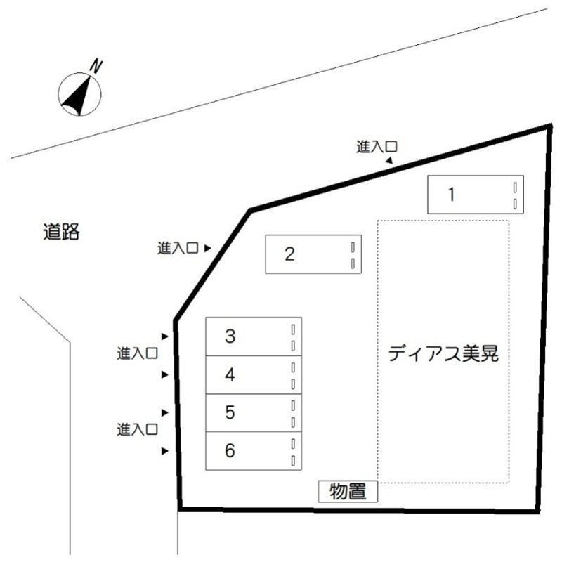 ディアス美晃 地図（共通）