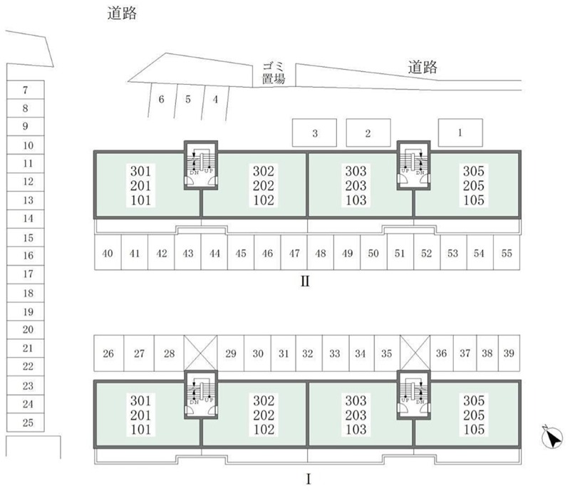 リアンⅠ棟 地図（共通）
