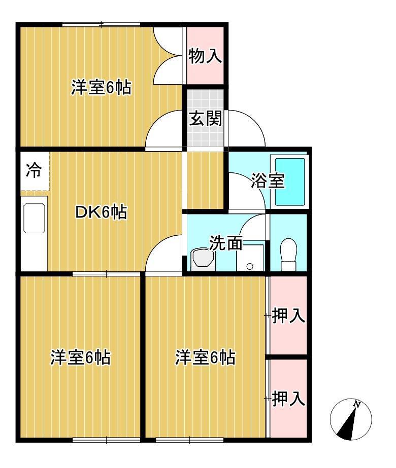 パレーシャル亀の町 間取り