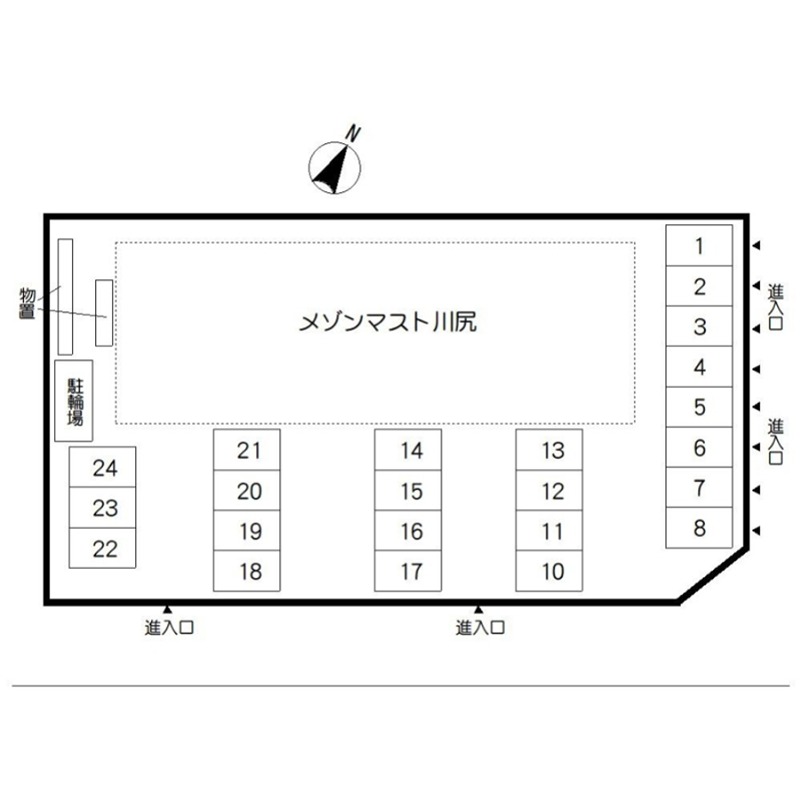メゾンマスト川尻 地図（共通）