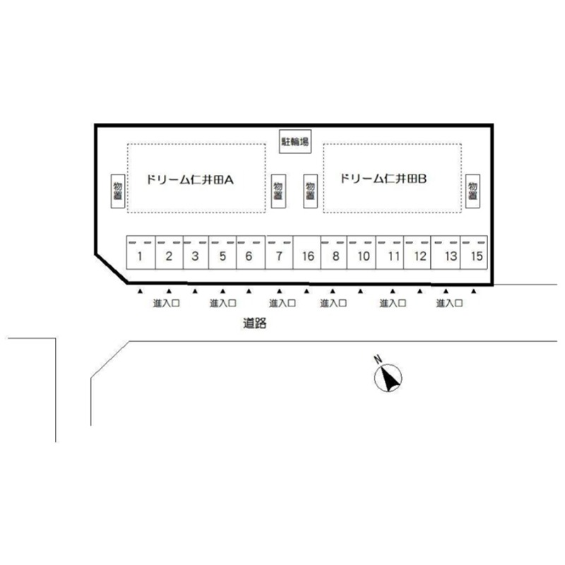 ドリーム仁井田Ａ 地図（共通）