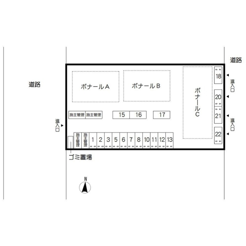 ボナールＡ 地図（共通）