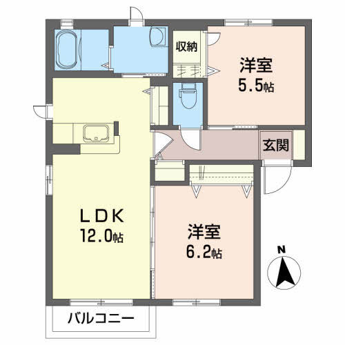 ディアスＫＡＺＵ　Ⅳ 間取り