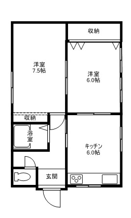 寺内後城加賀屋貸家 間取り