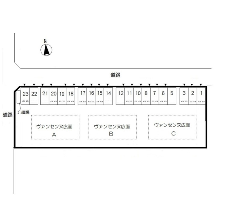 ヴァンセンヌ広面Ａ 地図（共通）