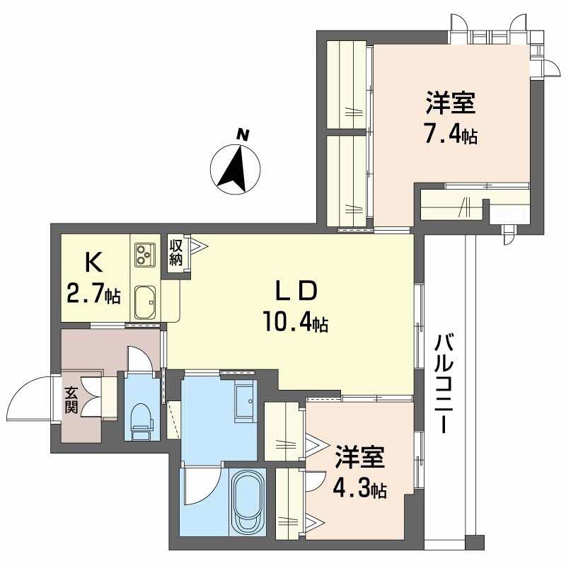 フォルビート八橋 間取り