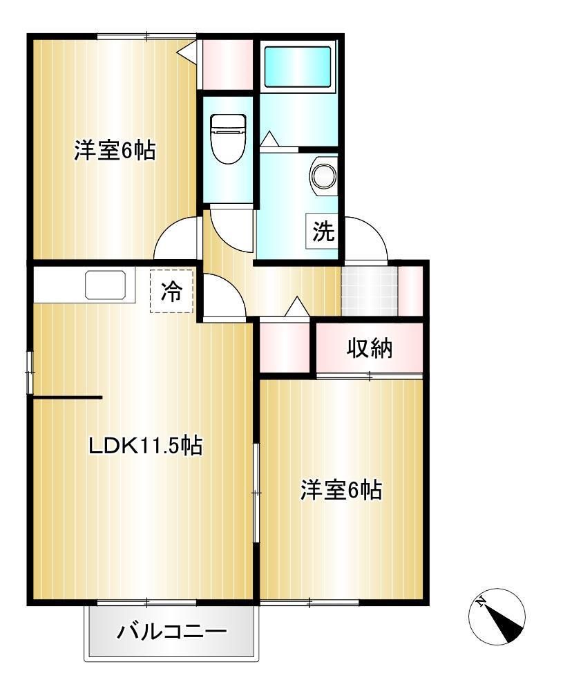 セジュール輝希Ｂ 間取り