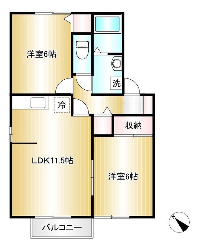 秋田県秋田市将軍野東２丁目 間取り