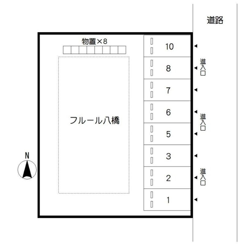 フルール八橋 地図（共通）