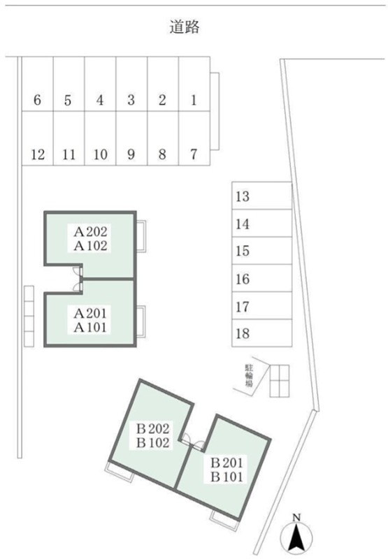 セジュール輝希Ｂ 地図（共通）