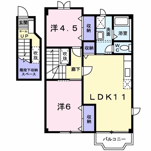 秋田県秋田市仁井田新田２丁目 間取り