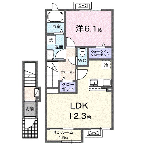 秋田県秋田市楢山川口境 間取り