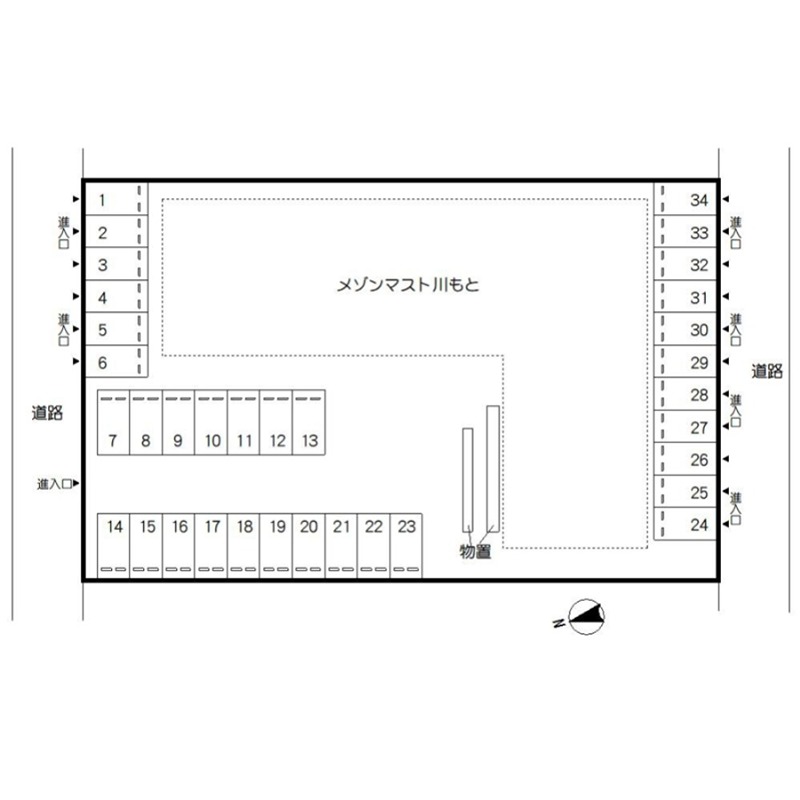 メゾンマスト川もと 地図（共通）