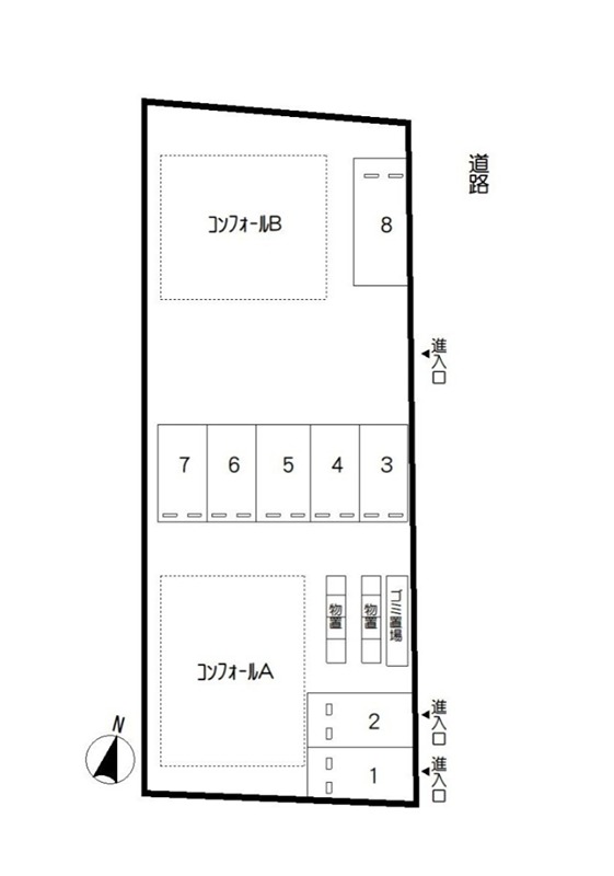 コンフォールＡ 地図（共通）