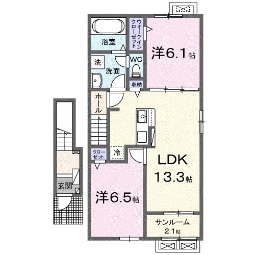 秋田県秋田市将軍野南１丁目 間取り