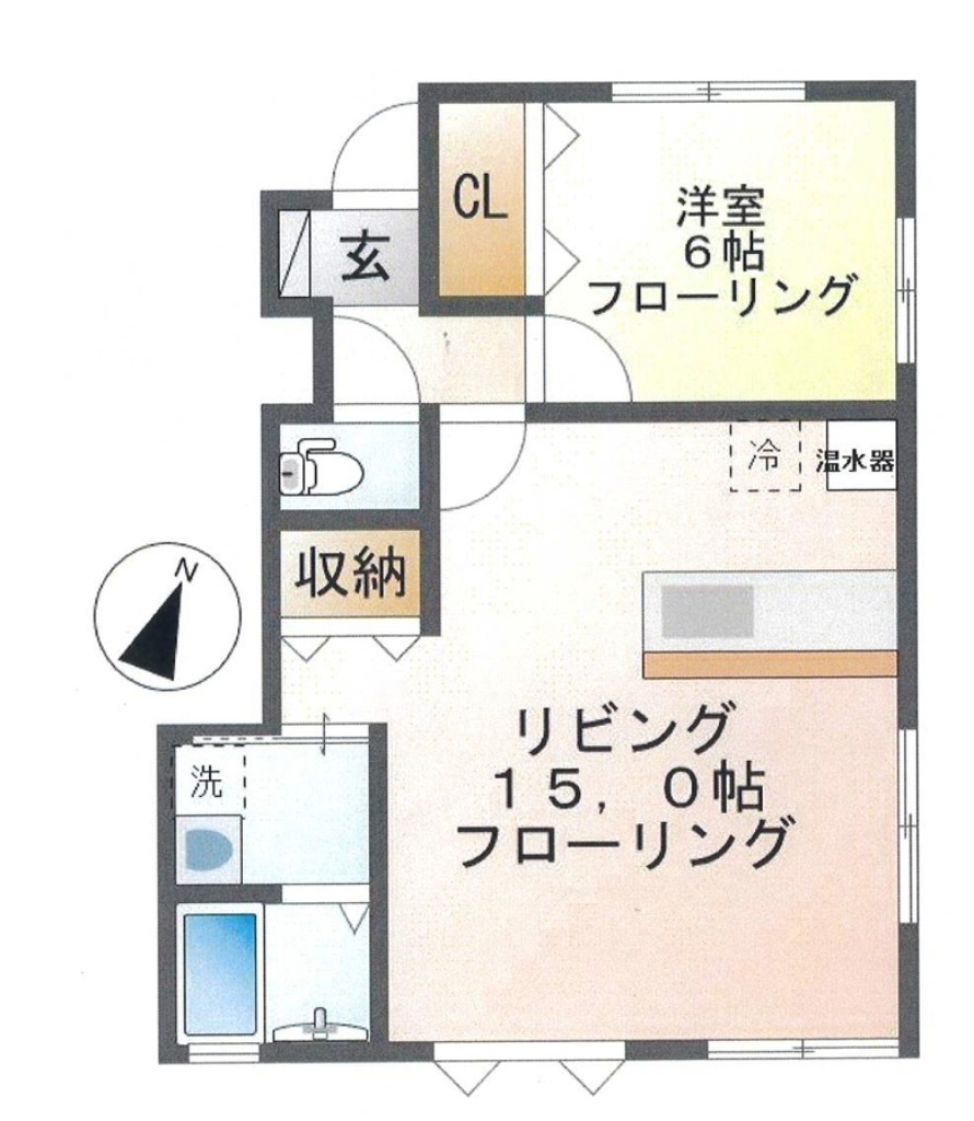 ライフキャップ下新城 間取り