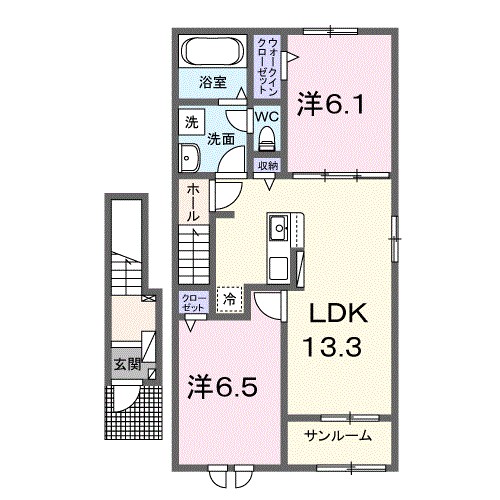 秋田県秋田市仁井田本町６丁目 間取り