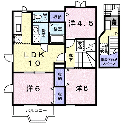 秋田県秋田市将軍野東１丁目 間取り
