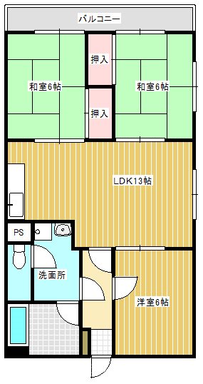 光風ハイツ 707号室 間取り