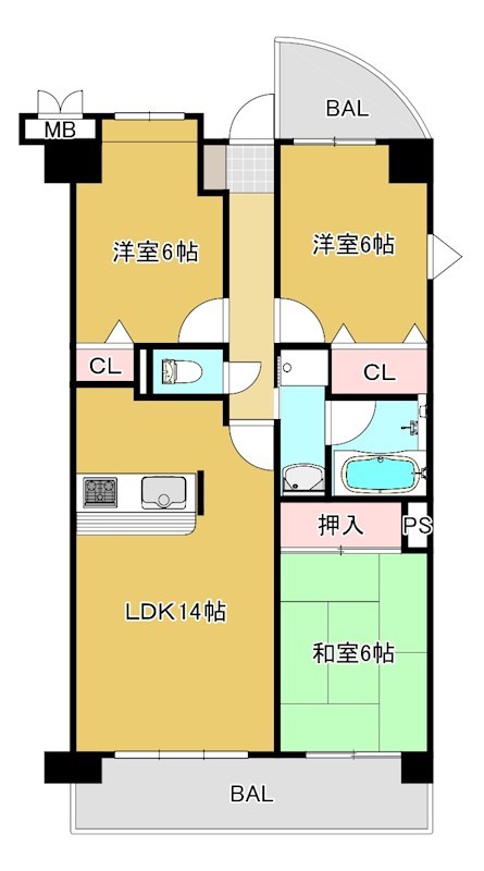 ラグラシューズシェソワアオキ 801号室 間取り