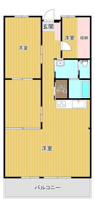 リベラル久留米 706号室 間取り