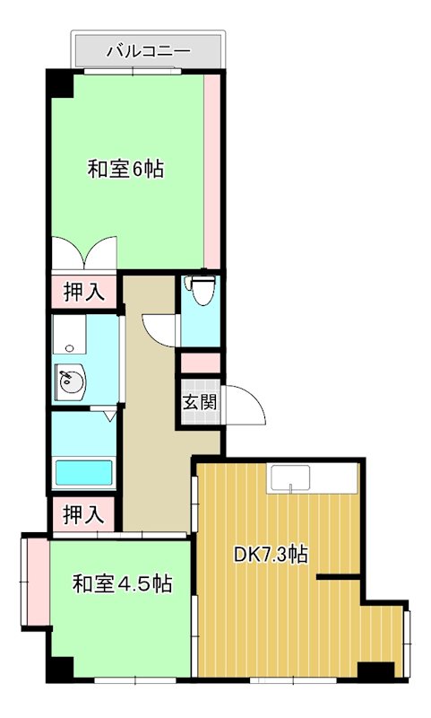 ホワイトシャトー南 202号室 間取り