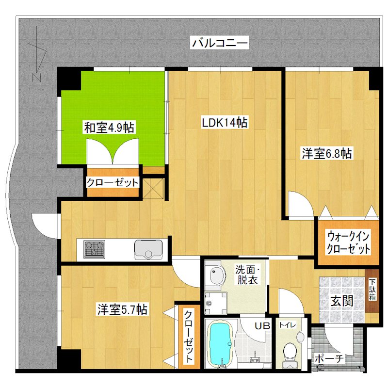 ウィングシャトー天久新都心 間取り