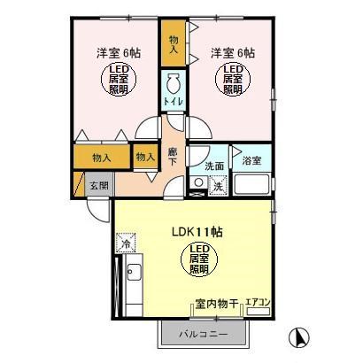 茨城県かすみがうら市稲吉２丁目 間取り