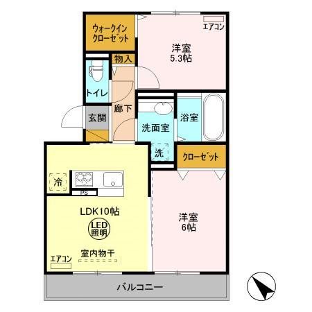 茨城県稲敷郡阿見町うずら野４丁目 間取り