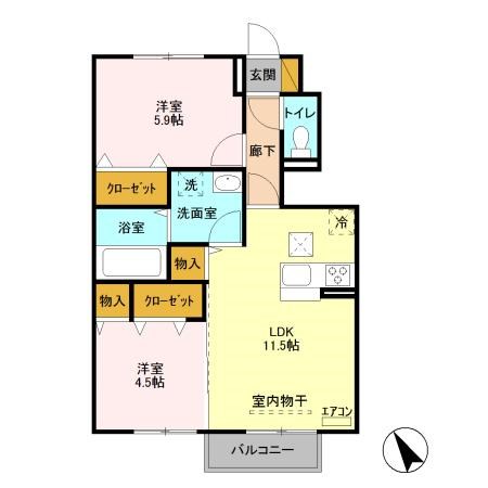 茨城県土浦市真鍋５丁目 間取り
