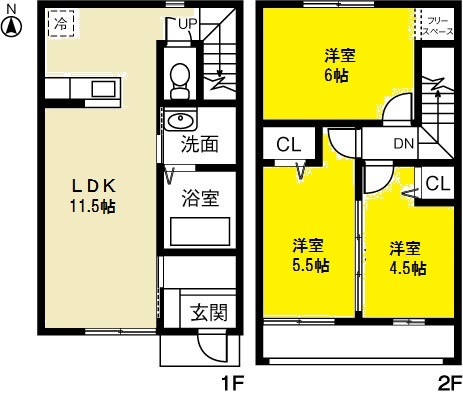 茨城県かすみがうら市下稲吉 間取り