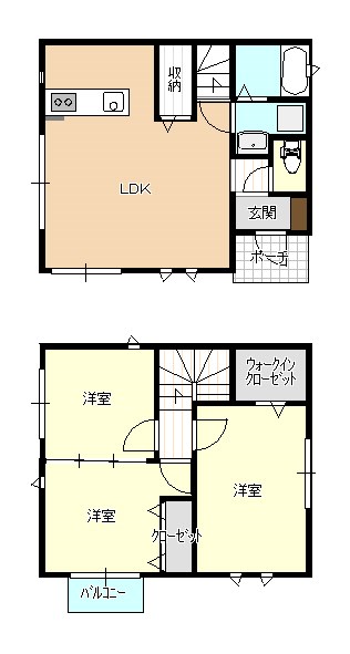 茨城県稲敷郡阿見町住吉２丁目 間取り