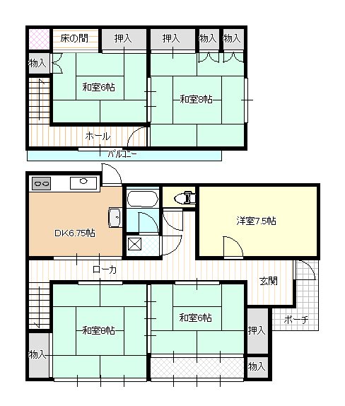 茨城県石岡市東光台５丁目 間取り